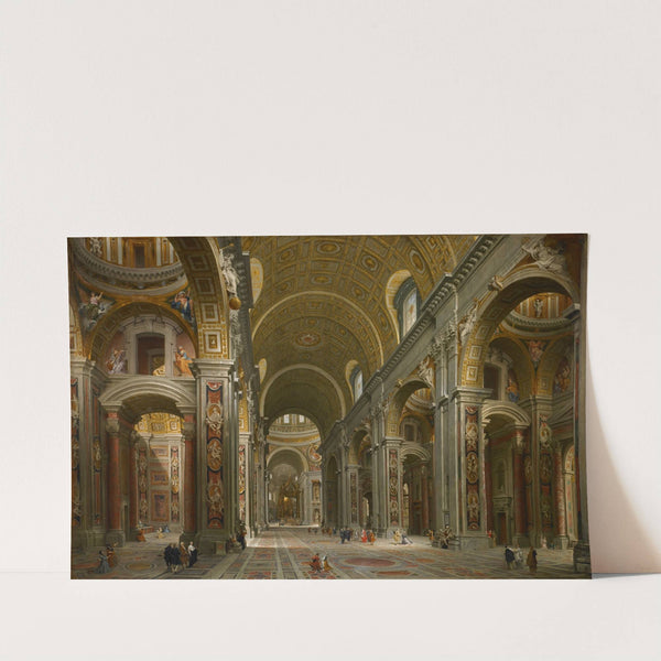 Interior of St. Peter’s, Rome (1731) by Giovanni Paolo Panini
