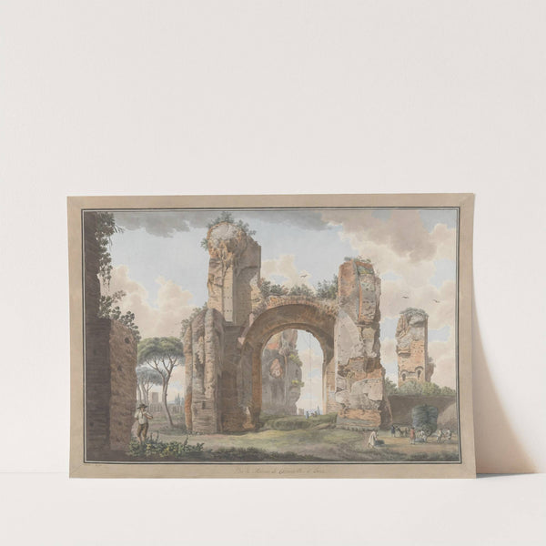 Interior of the Baths at Caracalla (ca. 1780) by Abraham-Louis-Rodolphe Ducros