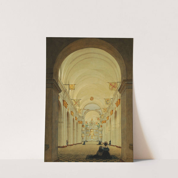 Interior of the Cathedral of Buenos Aires by Charles Pellegrini