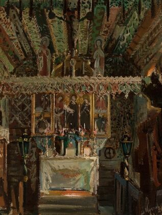 Interior of the church in Dębno — size preview