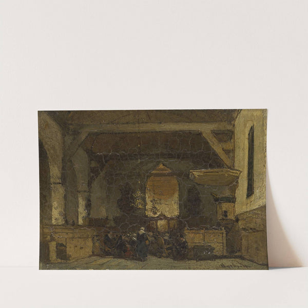 Interior of the Church in Maasland by Johannes Bosboom