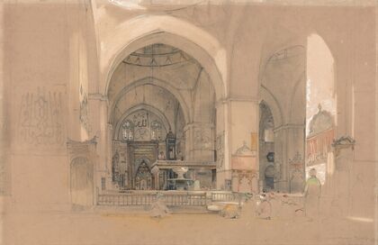 Interior of the Great Mosque, (Ulucami) Bursa, Turkey