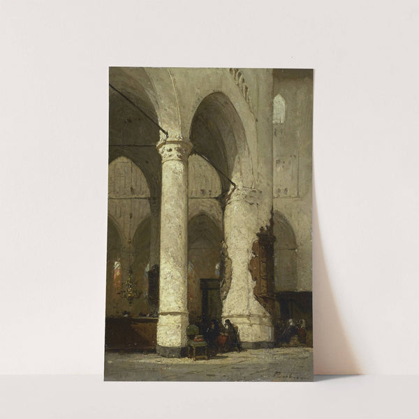 Interior of the 'Hooglandse' Church, Leiden by Johannes Bosboom