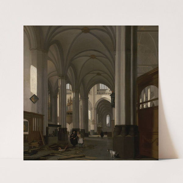 Interior of the Nieuwe Kerk, Amsterdam (1677) by Emanuel de Witte