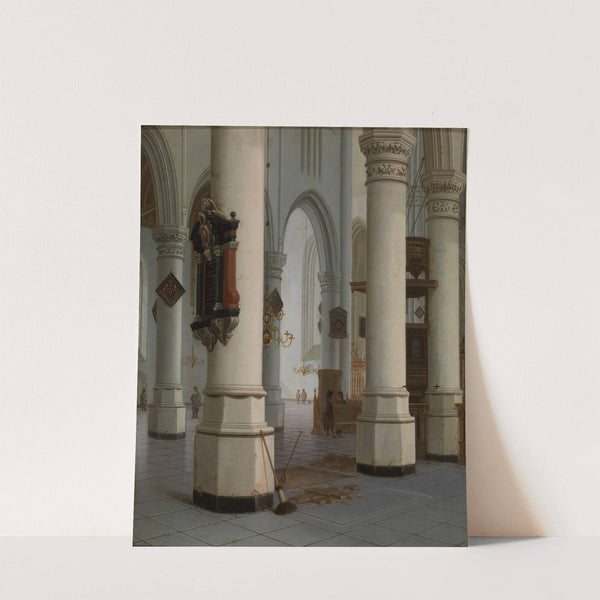 Interior of the 'Nieuwe Kerk' , new Church, in Delft by Hendrick Cornelisz. van Vliet