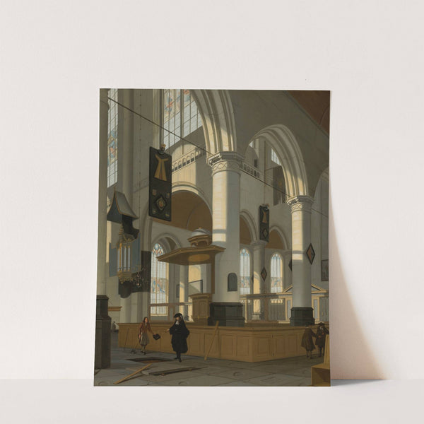 Interior Of The Oude Kerk, Delft by Hendrik van Streek