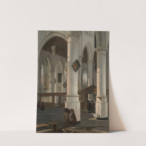 Interior of the Oude Kerk, Delft (1650) by Emanuel de Witte