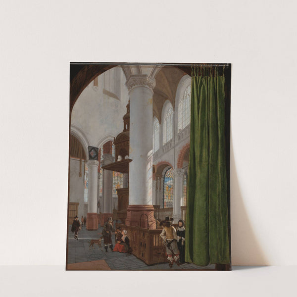 Interior of the Oude Kerk in Delft by Gerard Houckgeest