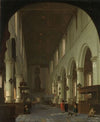 Interior of the Oude Kerk in Delft from the Choir toward the Portal