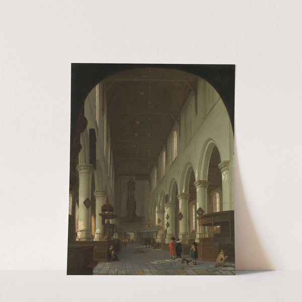 Interior of the Oude Kerk in Delft from the Choir toward the Portal by Cornelis de Man