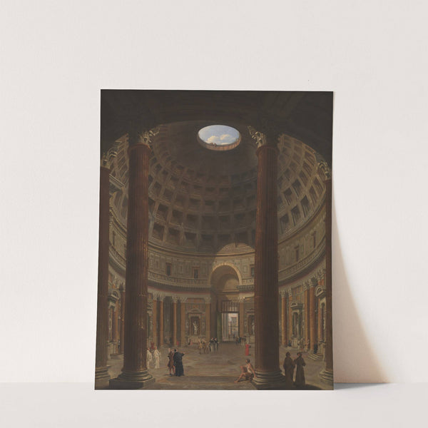 Interior Of The Pantheon, Rome by Giovanni Paolo Panini