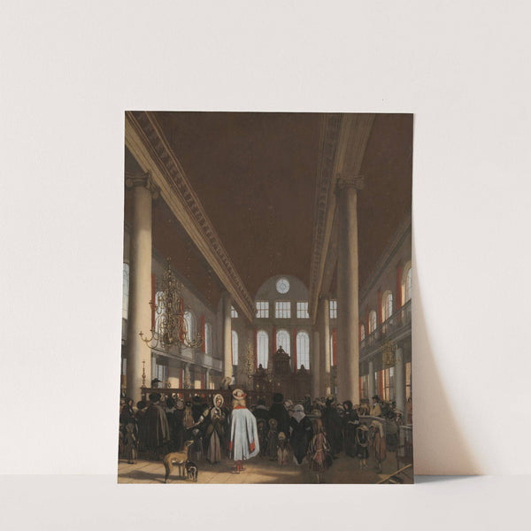 Interior of the Portuguese Synagogue in Amsterdam (1680) by Emanuel de Witte