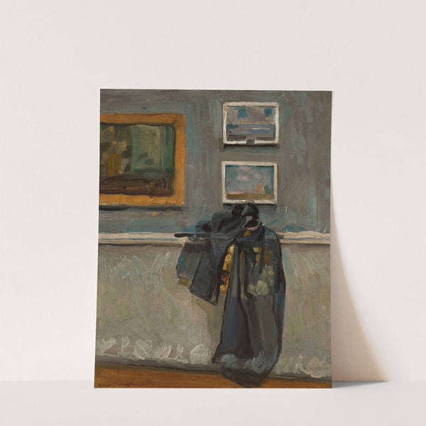 Interior of the posthumous exhibition of Jan Stanisławski by Henryk Szczygliński