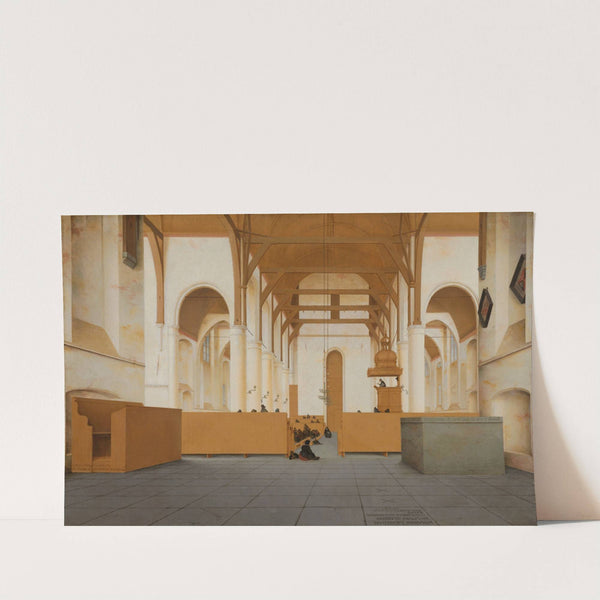 Interior of the Sint-Odulphuskerk in Assendelft by Pieter Jansz Saenredam