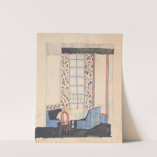 Interior perspective studies for a restaurant by Winold Reiss