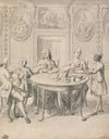 Interior Scene with Family at Tea