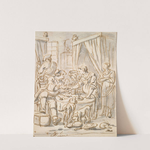 Interior Scene with Soldiers at a Table (c. 1730-1740(?)) by Charles Parrocel