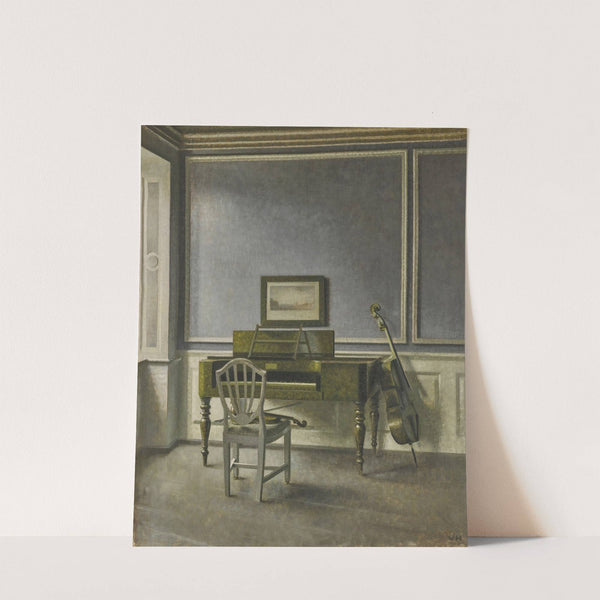 Interior. The Music Room, Strandgade 30 (1907) by Vilhelm Hammershøi