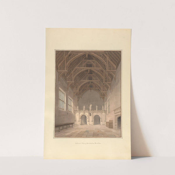 Interior View of the Hall at Rushton by John Buckler