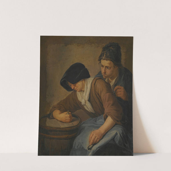 Interior With a Man And a Woman Smoking by Norbert van Bloemen