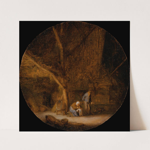 Interior with a Peasant Family (1637) by Adriaen van Ostade