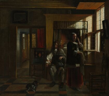 Interior with a Young Couple