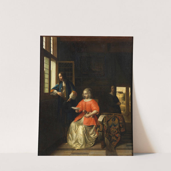 Interior with a Young Lady Reading a Letter by Pieter De Hooch