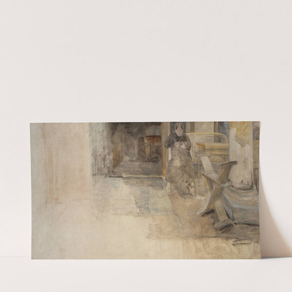 Interior with artist’s sister, sketch by Jacek Malczewski