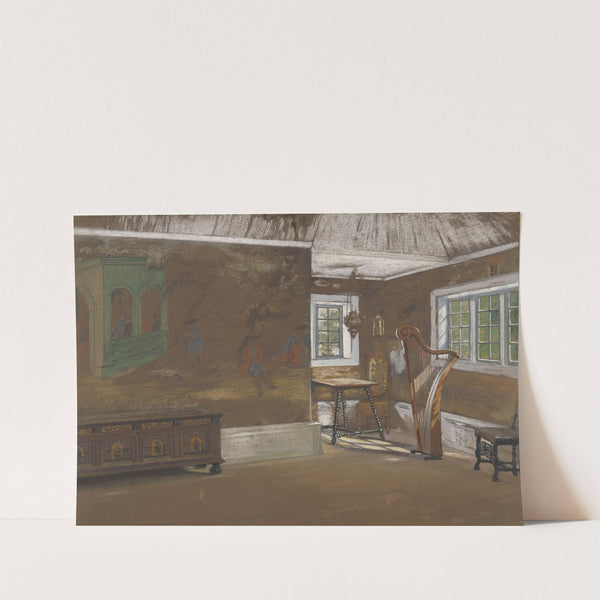 Interior with Harp by Asta Nørregaard