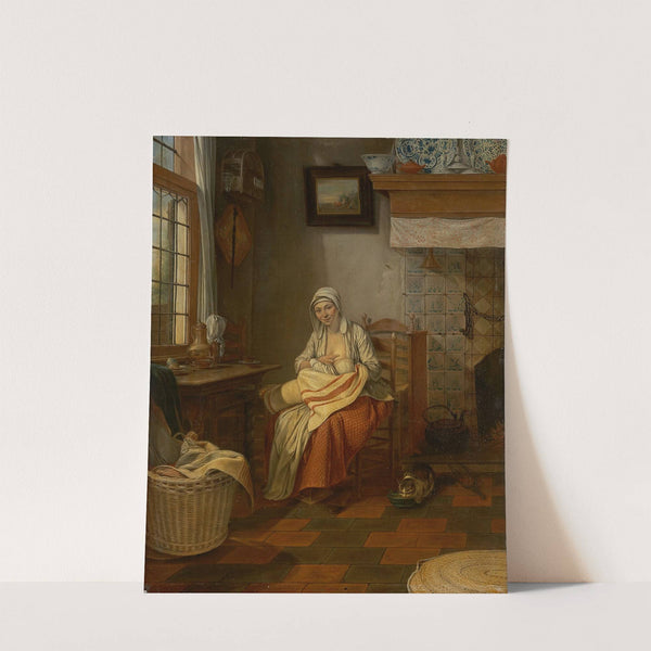 Interior with Nursing Mother by Gerrit Zegelaar