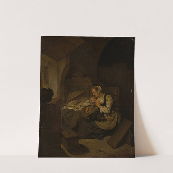 Interior with Nursing Mother by Cornelis Pietersz. Bega