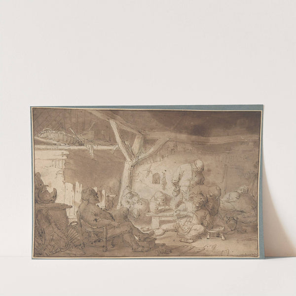 Interior with Peasants (17th century) by Adriaen van Ostade