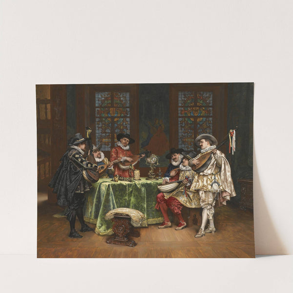 Interior with troubadours (1899) by Adolphe-Alexandre Lesrel