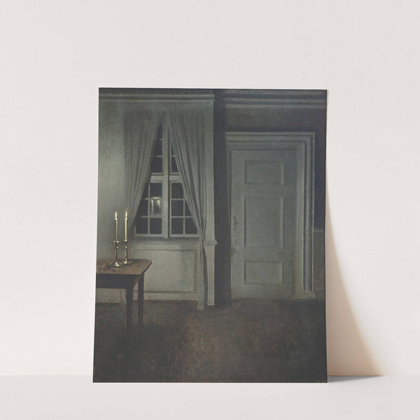 Interior With Two Candles by Vilhelm Hammershøi