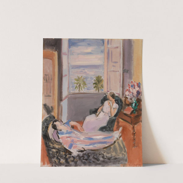 Interior with Two Figures, Open Window (1922) by Henri Matisse