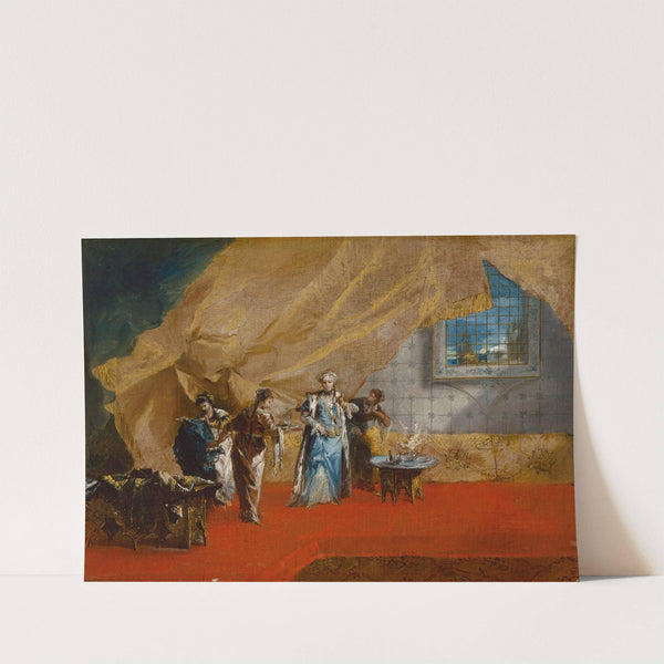 Interior,A Sultana taking Coffee in the Harem by Giovanni Antonio Guardi