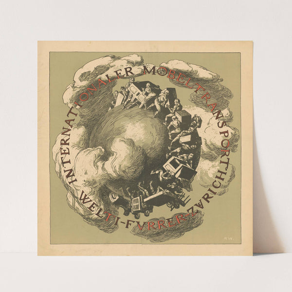 Internationaler Möbeltransport. Welti-Furrer Zürich (1900) by Albert Welti