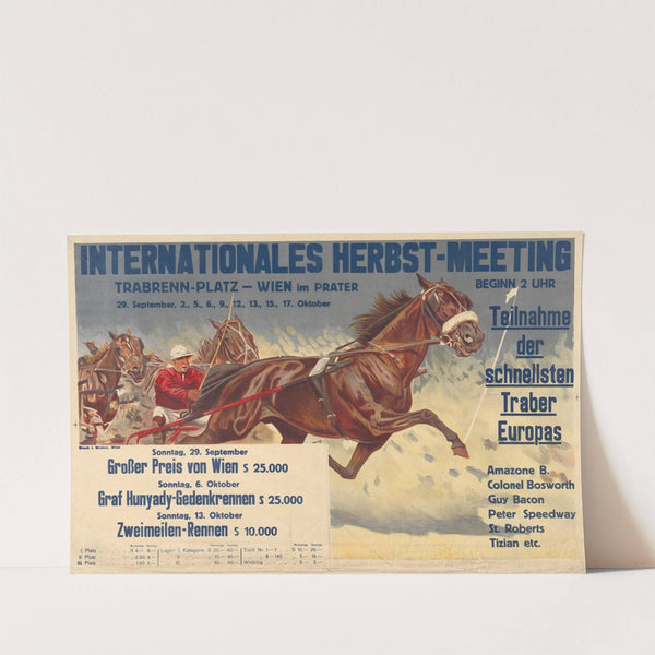 Internationales Herbst-Meeting, Trabrennplatz im Prater (1930) by Ludwig Koch