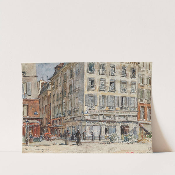 Intersection de deux rues, à Paris, en 1899. (1899) by Frédéric Houbron