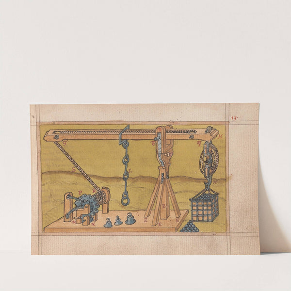 Inventions of military machines and other devices Pl.12 (1580-1590) by Ralph Rabbards