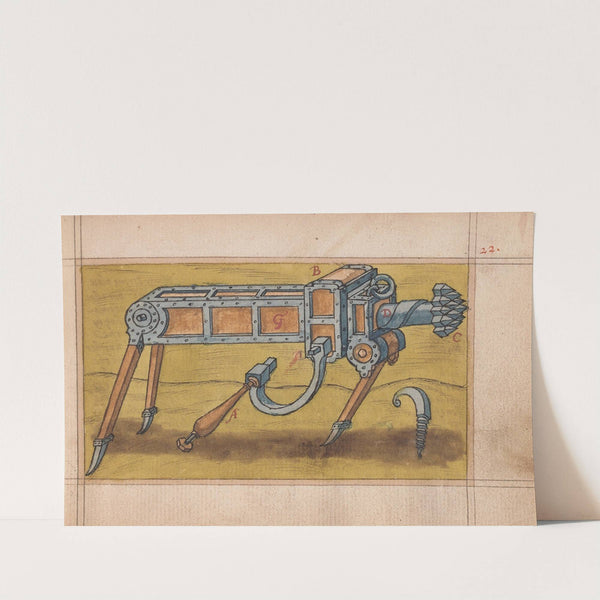 Inventions of military machines and other devices Pl.21 (1580-1590) by Ralph Rabbards