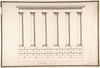 Ionic Colonnade (6 Columns) on Rusticated Base