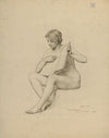 (Iowa State Capitol Rotunda) (Education, study for panel) (1907)