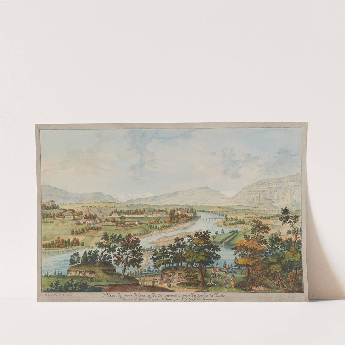Ire. Vüe du pont d’Arve et de ses environs, prise du bois de la Batie (1915-1945) by Christian Gottlieb Geissler