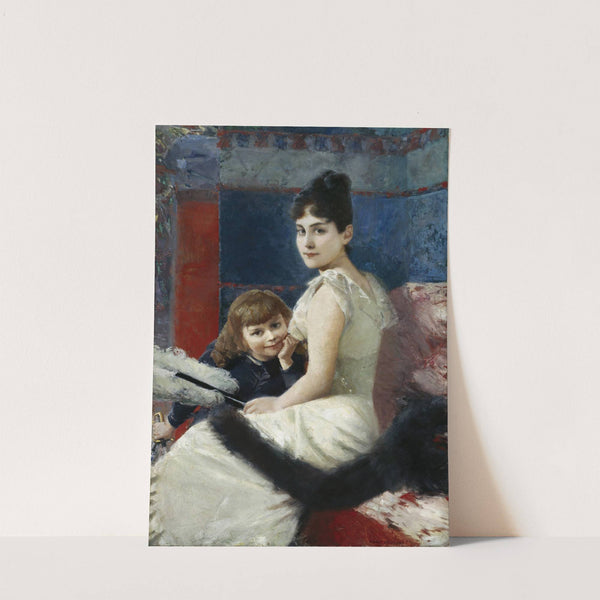 Irene von Keller with son Balthasar (1888) by Albert von Keller