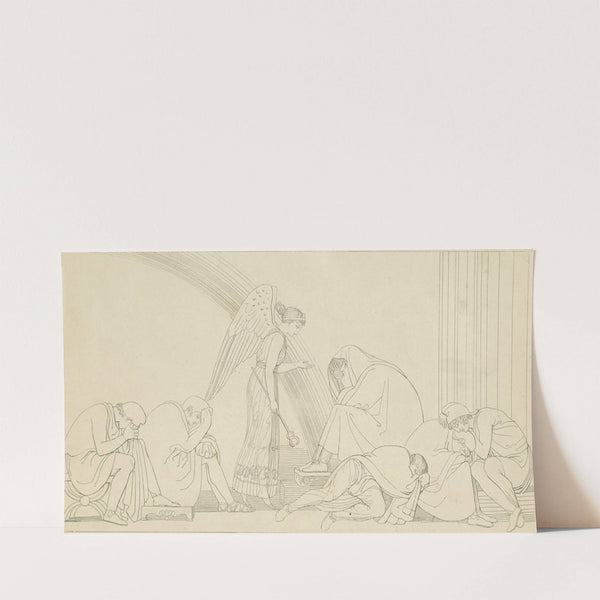 Iris advises Priam to obtain the body of Hector (1805) by John Flaxman