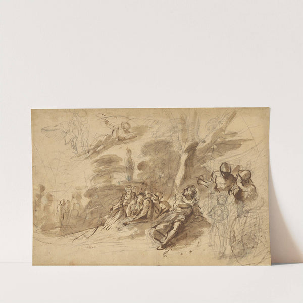 Iris appearing to Turnus; study of a Helmet by Pier Francesco Mola