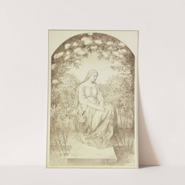 Irmela sitting in the garden by Wilhelm Steinhausen