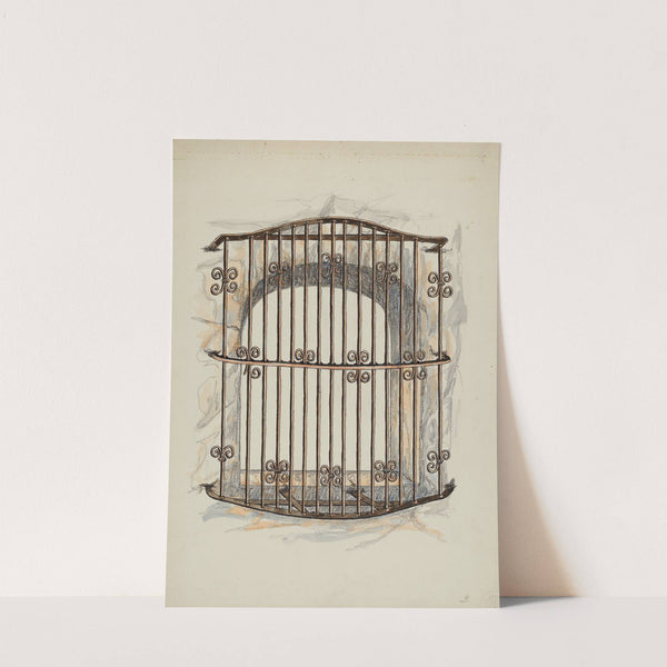 Iron Grille at Window (a Restoration) by William Kieckhofel