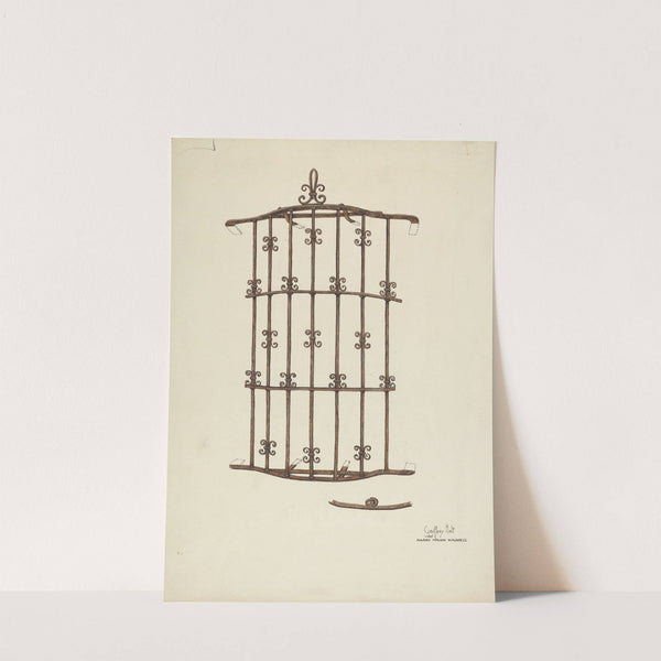Iron Window Grille by Geoffrey Holt and Harry Mann Waddell